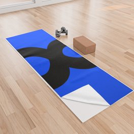 Number 8 (Black & Blue) Yoga Towel