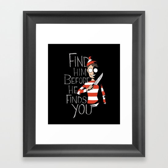 Hiding in the Dark Framed Art Print