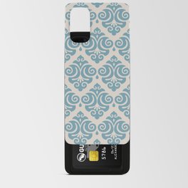 Victorian Gothic Pattern 531 Blue and Beige Android Card Case