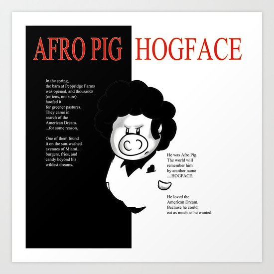 Hogface Art Print