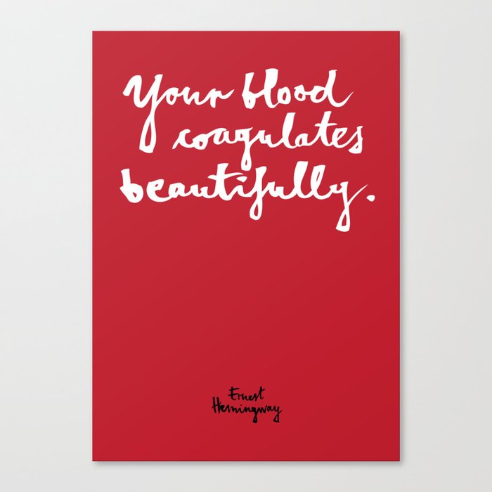 blood red canvas print