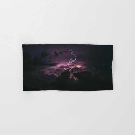 Purple lightning #stars Hand & Bath Towel
