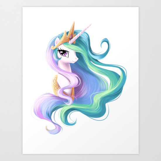 Beautiful Unicorn Drawing Art Print By Gomeans Society6