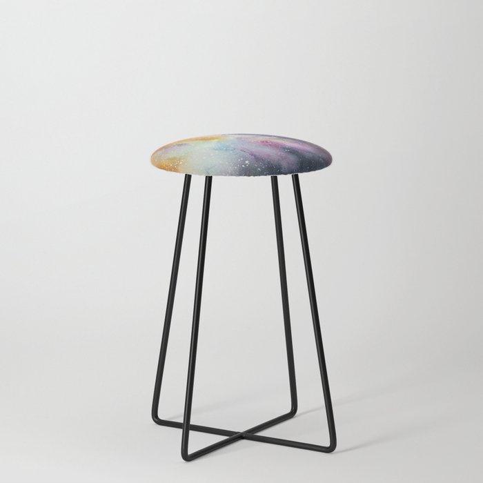 Watercolour Nebula Nrº3 Counter Stool