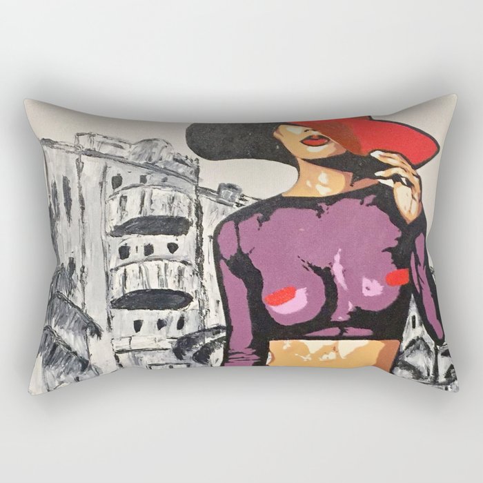 Vice - Woman in Red Rectangular Pillow