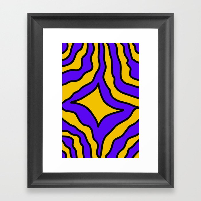 Purple and Yellow Abstract Design🟣🟡  Framed Art Print