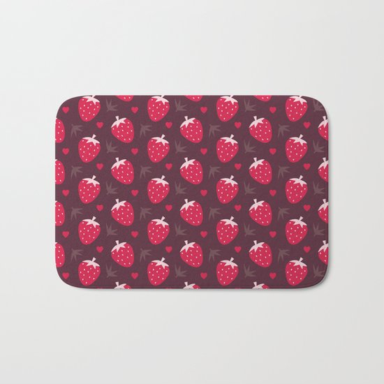 STRAWBERRIES AND CHOCOLATE Bath Mat