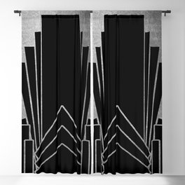 Art deco design - silver glitz Blackout Curtain