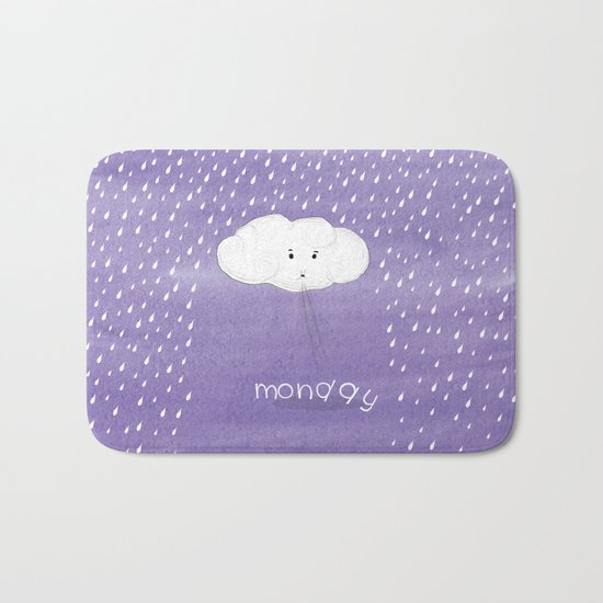 Sad Cloud Bath Mat