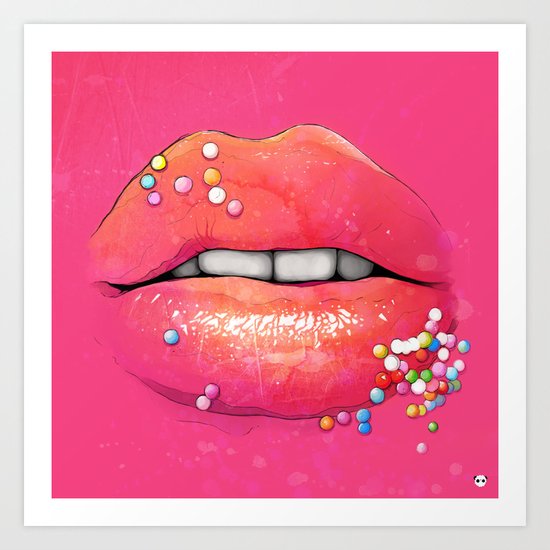 Candy Lips Art Print
