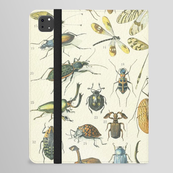 Vintage Insects Poster - Adolphe Millot iPad Folio Case