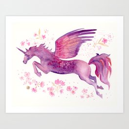Unicorn or Pegacorn or Pegasus? Art Print