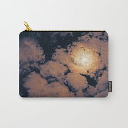 Full moon through purple clouds Carry-All Pouch