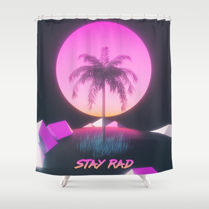 Stay Rad Shower Curtain