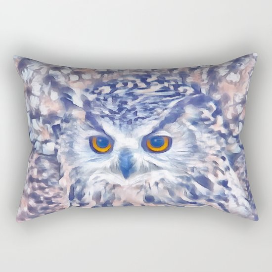 Fluffy owl Rectangular Pillow