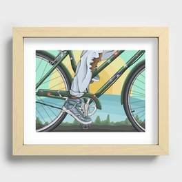 Biking Recessed Framed Print