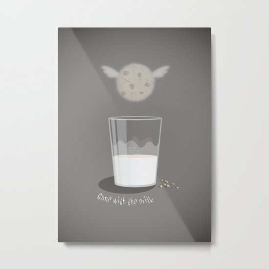 Gone with the milk Metal Print