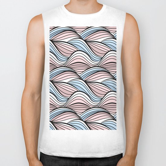 Thread pink blue Biker Tank
