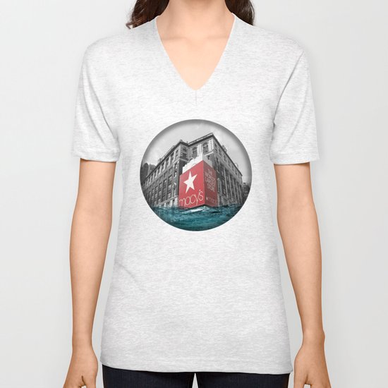 Macy's water line Unisex V-Neck