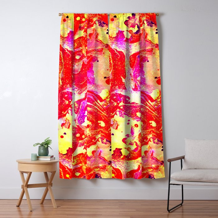Colorful Watercolor Abstract Background Multicolor Grunge Psychedelic Yellow Red Texture Tie Dye Blackout Curtain By Abstract51
