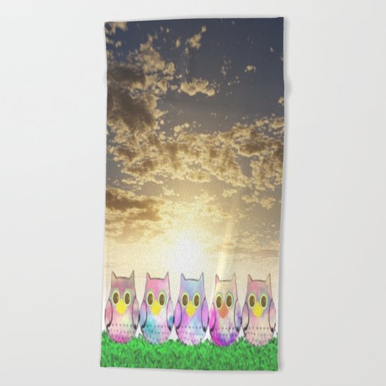 owl-192 Beach Towel