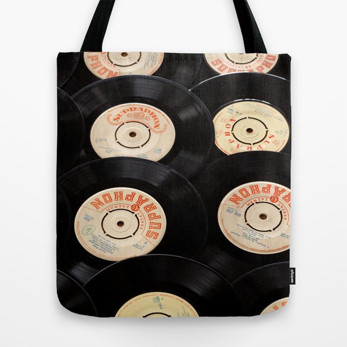 Vinyl Record Tote Bag by TilenHrovatic