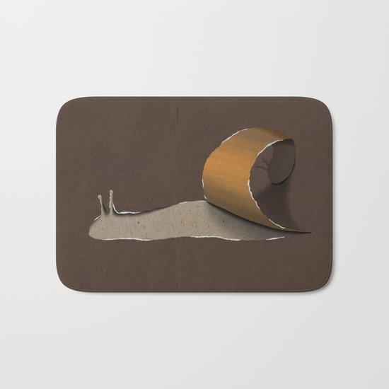 snail brown Bath Mat
