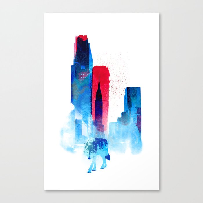 The wolf of the City Canvas Print