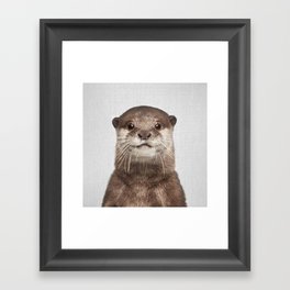 Otter - Colorful Framed Art Print