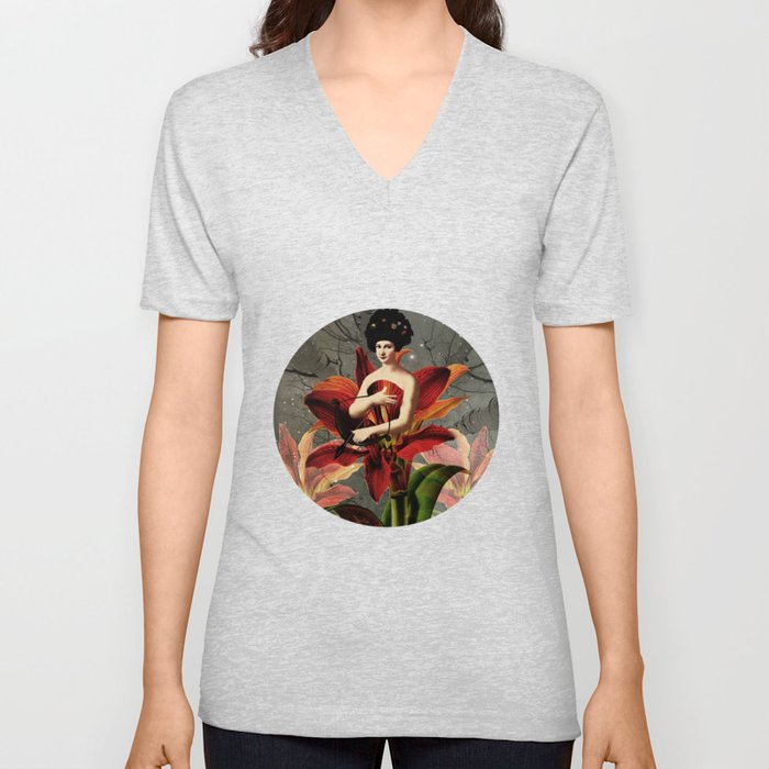 Flowers and love V Neck T Shirt