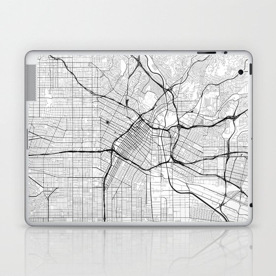 Los Angeles Map Gray Laptop & iPad Skin