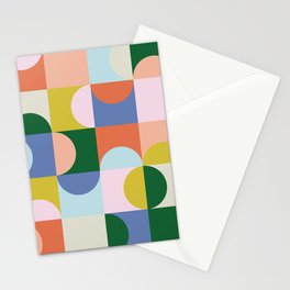 Mid-century modern circles Stationery Cards
