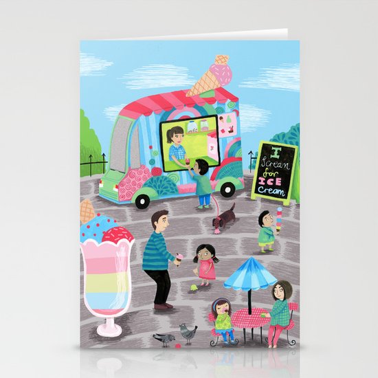 I Scream for Ice Cream Stationery Cards