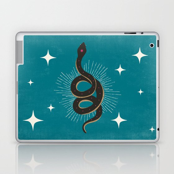 Slither - Teal  Laptop & iPad Skin