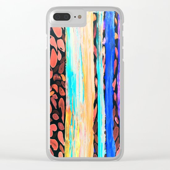 Rainbow Eucalyptus Graffiti artist tree Tries to get ready for the Fall Autumn Clear iPhone Case