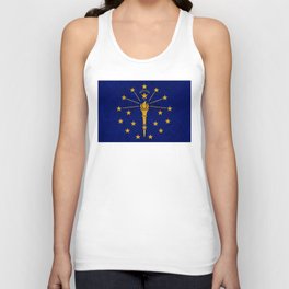Flag of Indiana American State Flags Banner Standard Unisex Tank Top