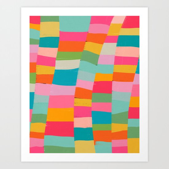 colorful patchwork Art Print
