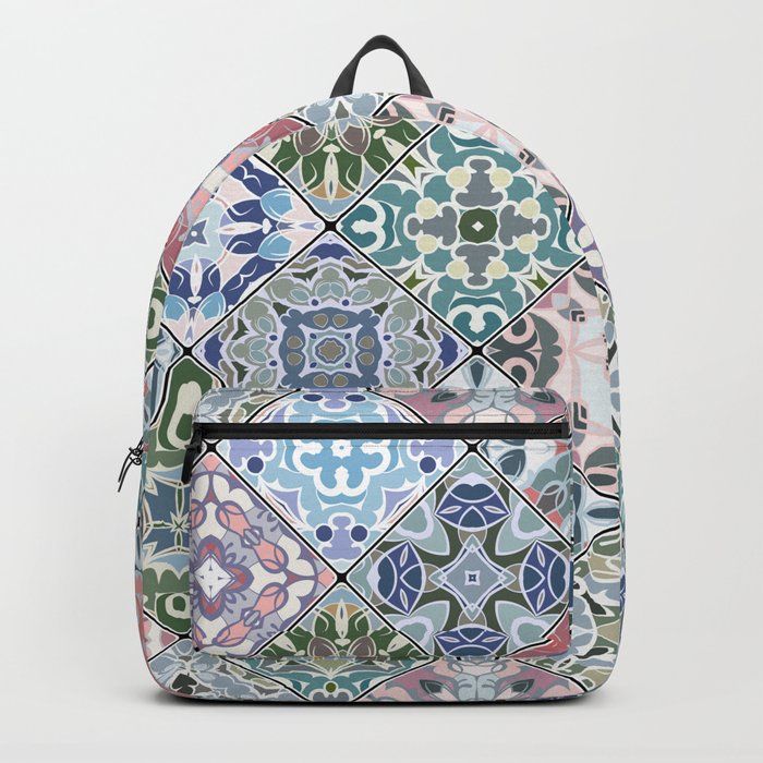 Mediterranean Decorative Tile Print XV Backpack