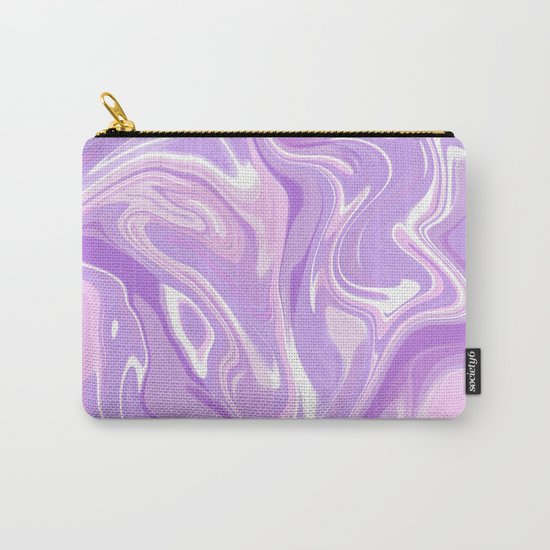 Blend of Pink Purple Velvet Violet Color Marble Carry-All Pouch