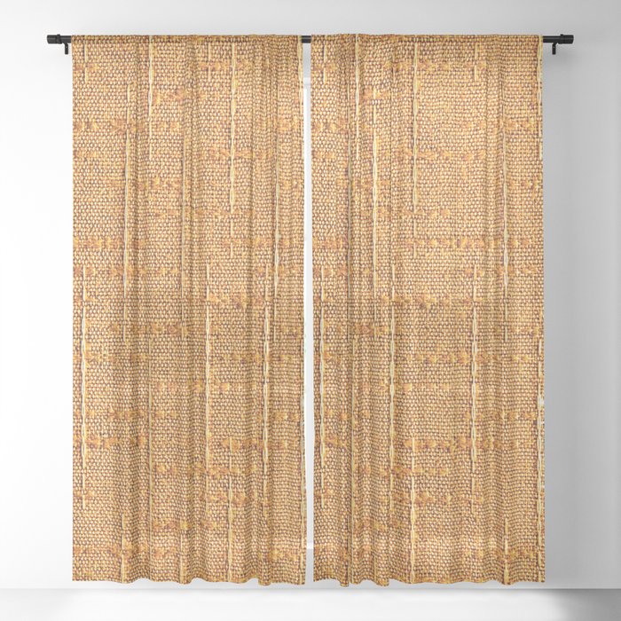 Heritage - Hand Woven Cloth Yellow Sheer Curtain