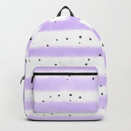 Modern pastel lavender black splatters stripes motif Backpack