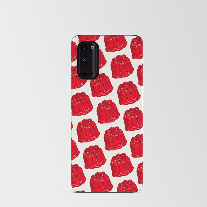 Red Jello Mold Pattern - White Android Card Case