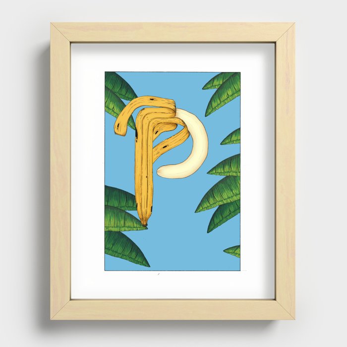 P | "LETTERS" Recessed Framed Print