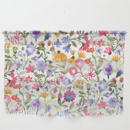 Colorful Watercolor Flowers Wall Hanging