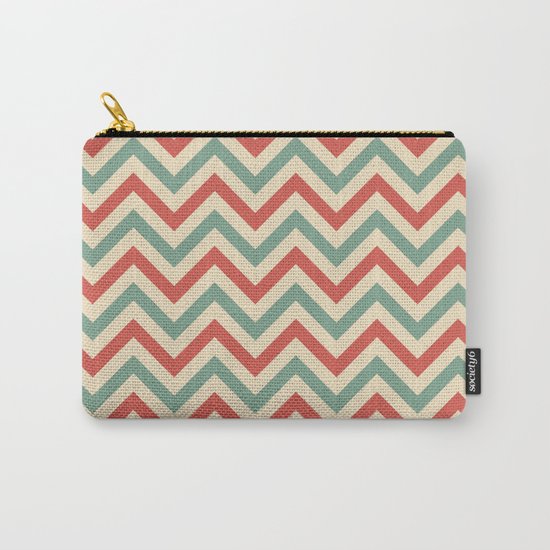 Retro zigzag pattern Carry-All Pouch
