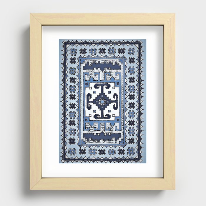 Bohemian rug 22. Recessed Framed Print