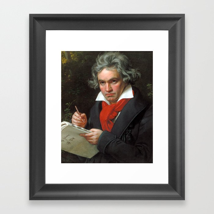 Ludwig van Beethoven Portrait - Joseph Karl Stieler Framed Art Print