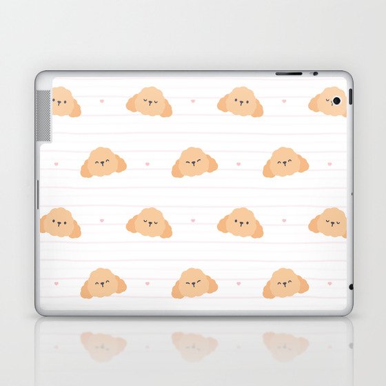 Cute Poodle Dog Seamless Background Repeating Laptop & iPad Skin