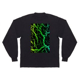 Cracked Space Lava - Rainbow RYGCB Long Sleeve T-shirt