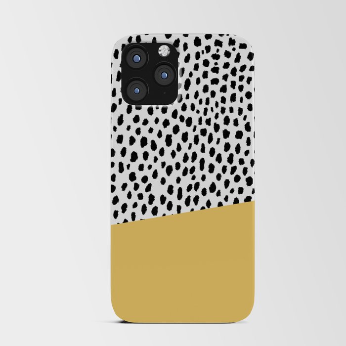 Dalmatian Spots with Yellow Stripe iPhone Card Case